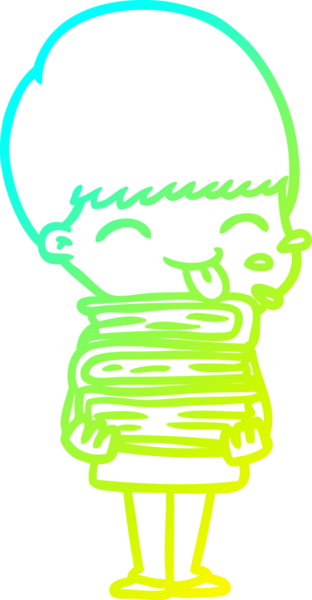 Bir insan tarafından çizilmiş mutlu çizgi film çocuğu çizimi.