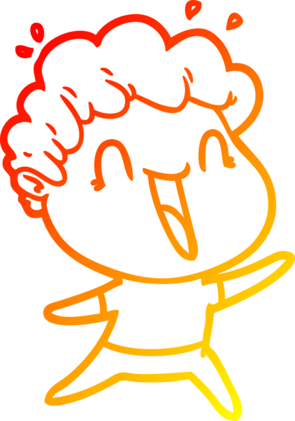 Bir insan tarafından çizilmiş mutlu bir adamın çizgi çizimi.