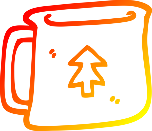 Bir insan tarafından çizilmiş bir teneke kutunun sıcak çizgi çizimi