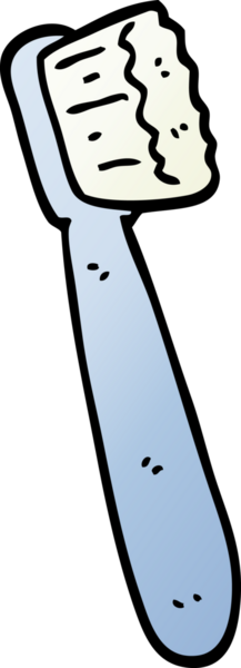 Bir insan tarafından çizilmiş vektör gradyan çizim diş fırçası