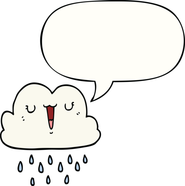 bir insan tarafından çizilmiş konuşma balonlu karikatür fırtına bulutu