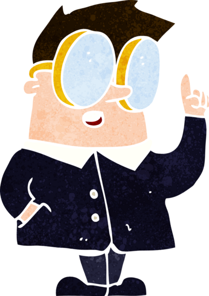 Bir insan tarafından çizilmiş karikatür bilimcisi