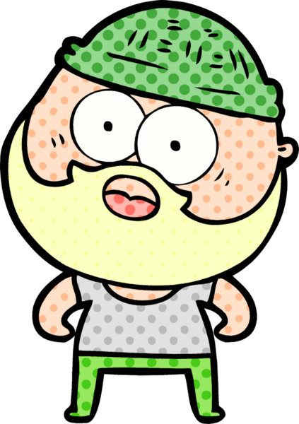 Bir insan tarafından çizilmiş sakallı bir adam.