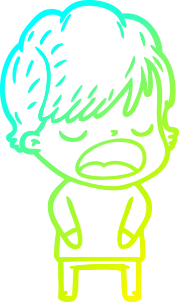 Bir insan tarafından çizilmiş bir karikatür kadın çizimi.