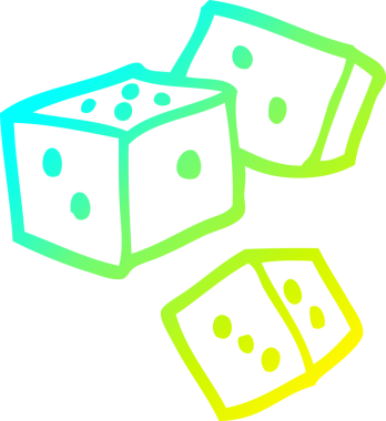 Bir insan tarafından çizilmiş bir çizgi filmin soğuk gradyan çizgisi.