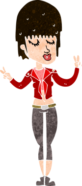 Bir insan tarafından çizilmiş havalı bir kız.