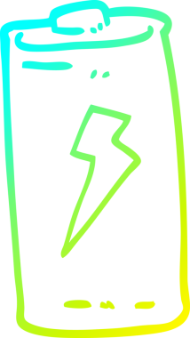 Bir insan tarafından çizilmiş bir karikatür bataryasının soğuk gradyan çizimi