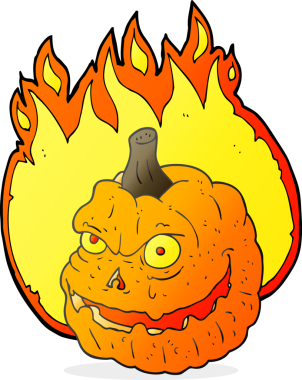 Bir insan tarafından çizilmiş serbest çizilmiş ürkünç balkabağı.