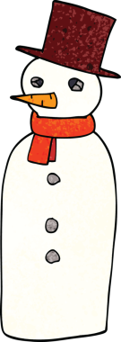 Bir insan tarafından çizilmiş kardan adam çizgi filmi.