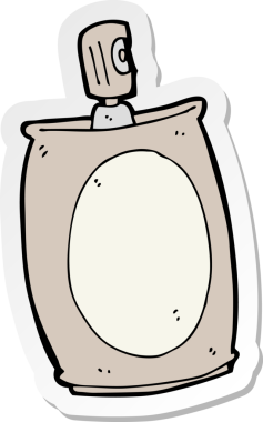 Bir insan tarafından çizilmiş çizgi film spreyinin çıkartması.