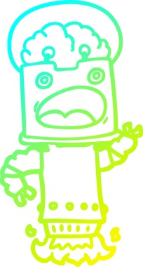 Bir insan tarafından çizilmiş soğuk gradyan robot çizimi