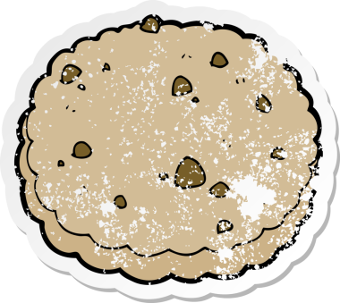 Bir insan tarafından çizilmiş karikatür bisküvisi.