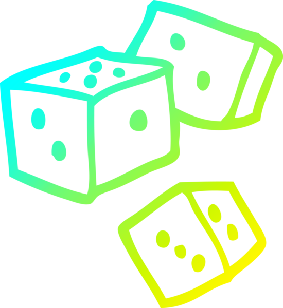 Bir insan tarafından çizilmiş bir çizgi filmin soğuk gradyan çizgisi.