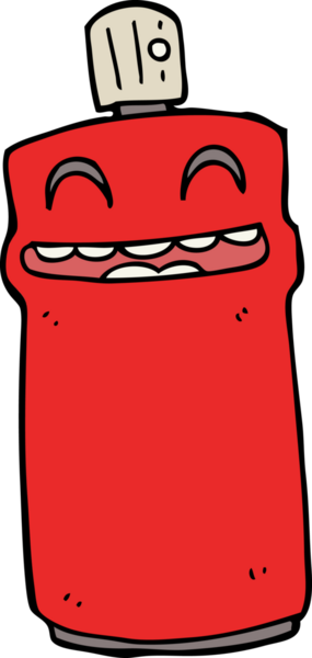 Bir insan tarafından çizilmiş çizgi film spreyi.