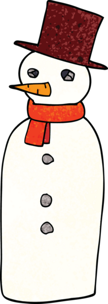 Bir insan tarafından çizilmiş kardan adam çizgi filmi.