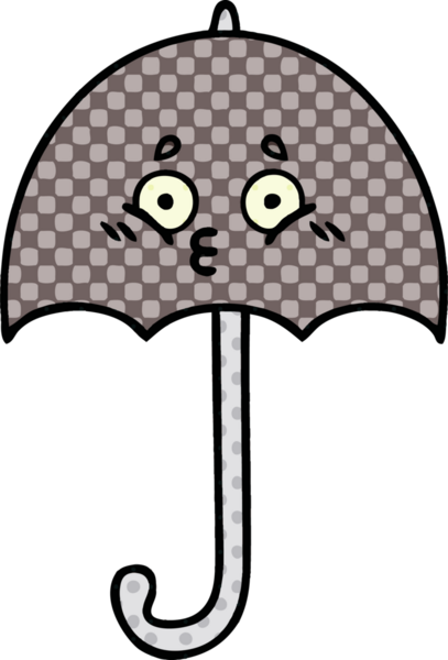 Bir insan tarafından çizilmiş bir şemsiye çizgi filmi.