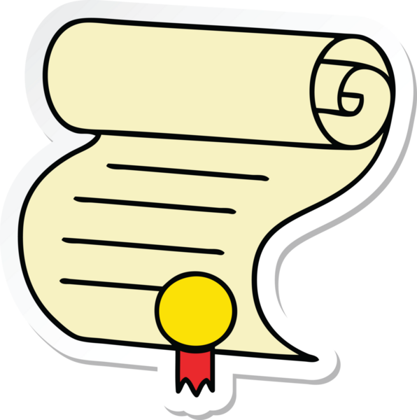 Bir insan tarafından çizilmiş şirin bir karikatürün çıkartması.