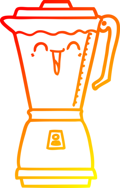 Bir insan tarafından çizilmiş karikatür yemek işlemcisinin sıcak çizgi çizimi