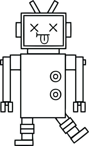Bir insan tarafından çizilmiş robot çizimi