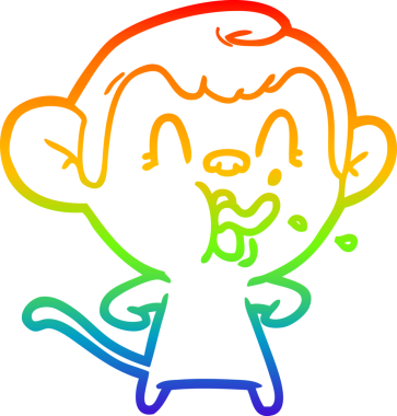 gökkuşağı gradyan çizgisi insan tarafından çizilmiş çılgın bir çizgi maymun çizimi