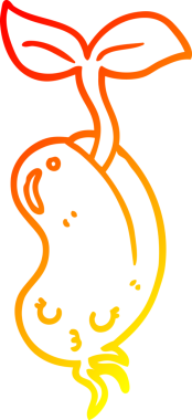 Bir insan tarafından çizilmiş bir çizgi filmin sıcak gradyan çizimi.