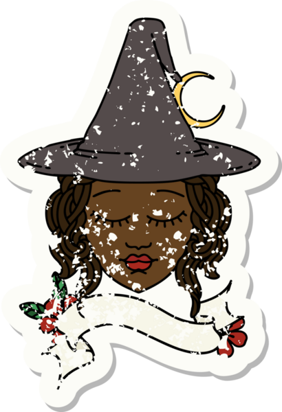 Retro Dövme Tarzı İnsan Cadı Yüzü Bir İnsan Tarzı Çizmiş