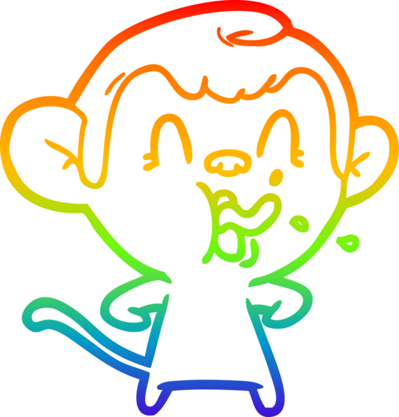 gökkuşağı gradyan çizgisi insan tarafından çizilmiş çılgın bir çizgi maymun çizimi