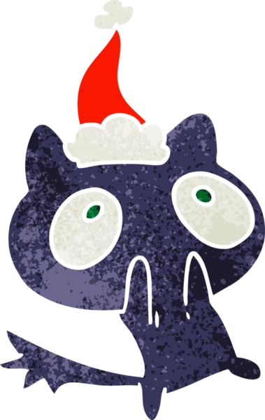 Bir insan tarafından çizilmiş kawaii kedisinin eski bir karikatürü.