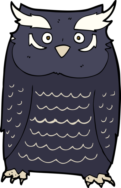 bir insan tarafından çizilmiş bir baykuş.