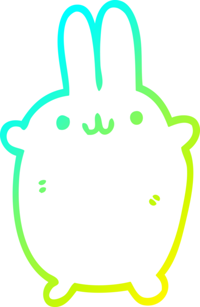 Bir insan tarafından çizilmiş bir çizgi film tavşanı çizimi