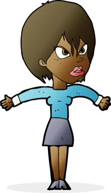 Bir insan tarafından çizilmiş, sinir bozucu bir kız.