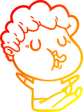 Bir insan tarafından çizilmiş, çizgi film karakteri.