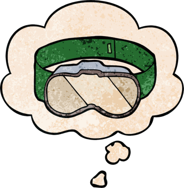 bir insan tarafından çizilmiş grunge desen biçiminde düşünce baloncuklu çizgi film gözlükleri.