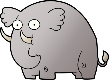 Bir insan tarafından çizilmiş bir fil.