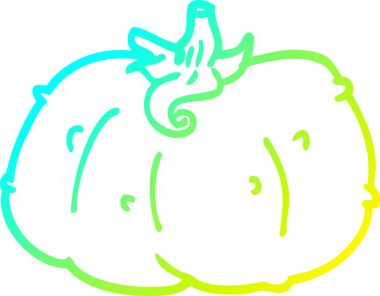 Bir insan tarafından çizilmiş bir kış kabağının soğuk gradyan çizimi