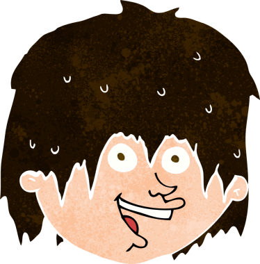 Bir insan tarafından çizilmiş el çizimi karikatür