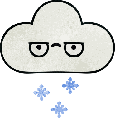 Bir insan tarafından çizilmiş bir kar bulutunun retro grunge dokusu