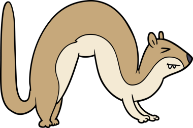 Bir insan tarafından çizilmiş karikatür sansarı.