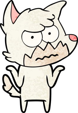 Bir insan tarafından çizilmiş bir tilki.