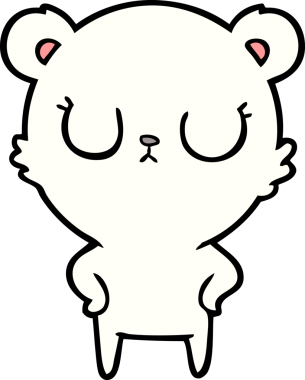 Bir insan tarafından çizilmiş kutup ayısı karikatürü