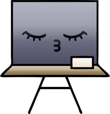 Bir insan tarafından çizilmiş bir karatahtanın gölgelenmiş gradyanı