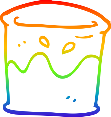 Bir insan tarafından çizilmiş cam bardak bardakta bir çizgi film çizimi.