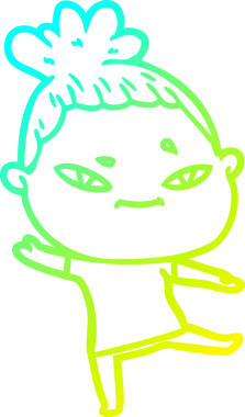 Bir insan tarafından çizilmiş bir karikatür kadın çizimi.