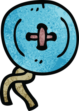 bir insan tarafından çizilmiş karalama düğmesi