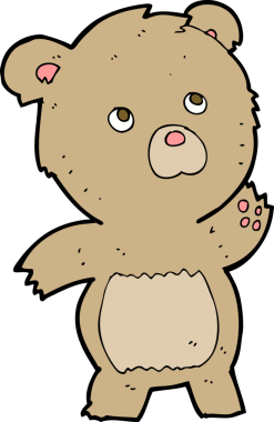 Çizgi film meraklısı oyuncak ayı insan tarafından çizilmiş.