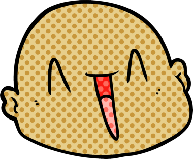 bir insan tarafından çizilmiş kel bir adam.