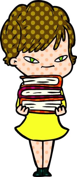 Bir insan tarafından çizilmiş mutlu bir kadın.