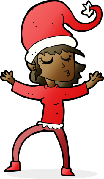 Noel Baba 'nın bir insan tarafından çizilmiş yardımcı karikatürü.