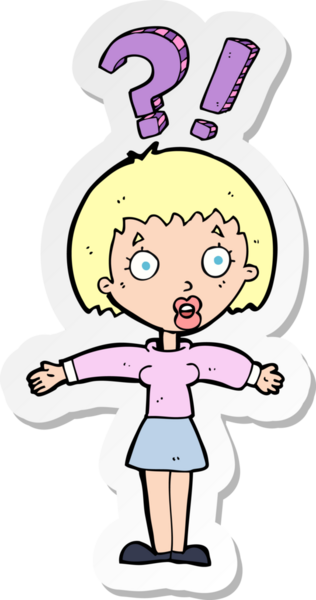 Bir insan tarafından çizilmiş bir karikatür çıkartması.