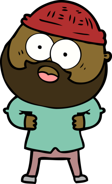 Bir insan tarafından çizilmiş sakallı bir adam.